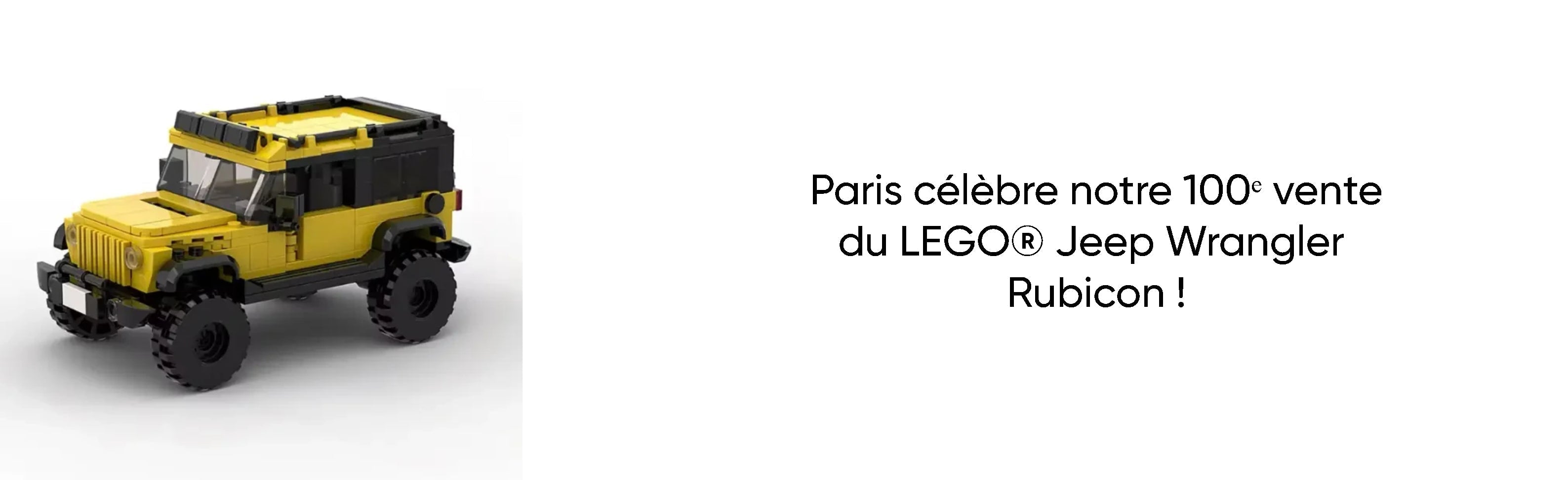 Paris célèbre notre 100ᵉ vente du LEGO® Jeep Wrangler Rubicon !