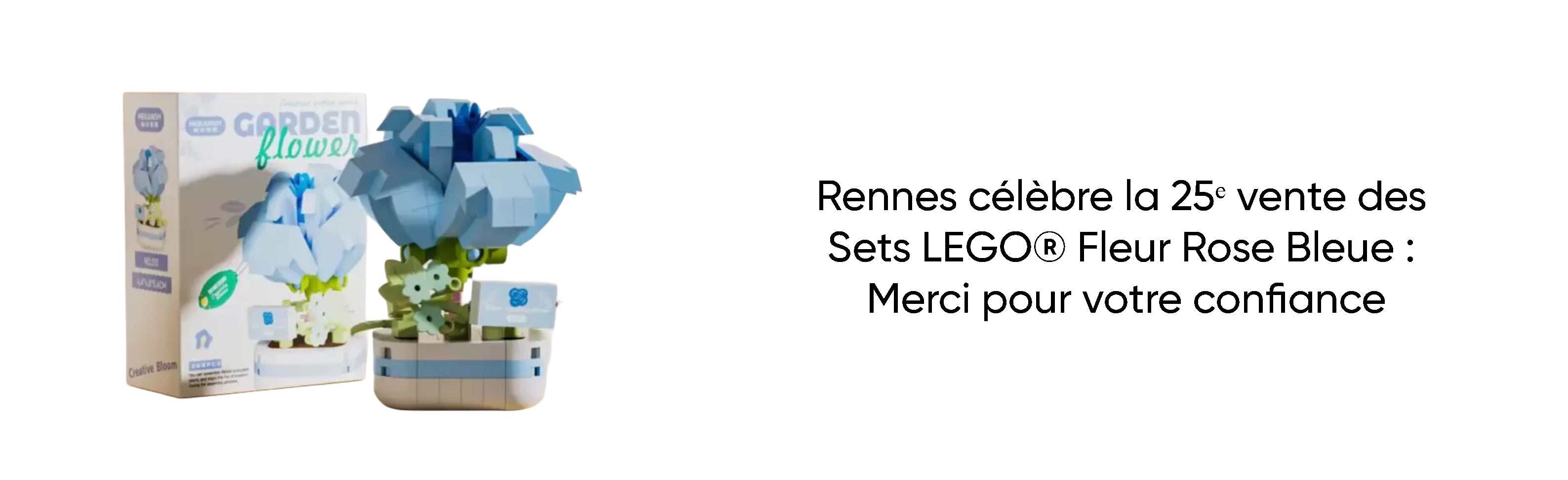 Rennes célèbre la 25ᵉ vente des Sets LEGO® Fleur Rose Bleue : Merci pour votre confiance