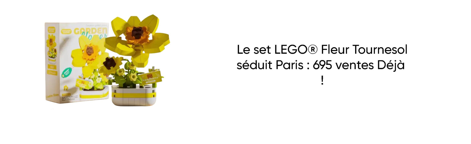 Le set LEGO® Fleur Tournesol séduit Paris : 695 ventes Déjà !
