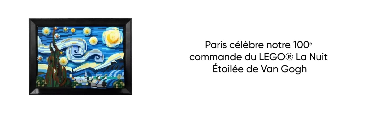 Paris célèbre notre 100ᵉ commande du LEGO® La Nuit Étoilée de Van Gogh
