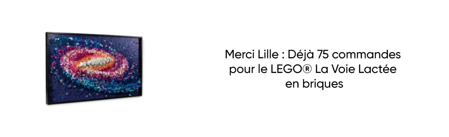 Merci Lille : Déjà 75 commandes pour le LEGO® La Voie Lactée en briques